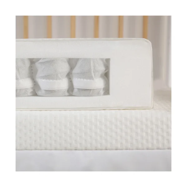 CuddleCo Signature Hypoallergenic Pocket Sprung Cot Bed Mattress - Natural White