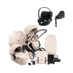 iCandy Peach 7 Bundle with Cybex Cloud T i-Size Car Seat & Base T - Biscotti