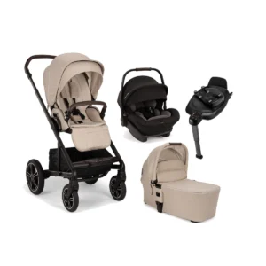 Nuna Mixx Next (Arra Next) Travel System Bundle+ I-Size Base - Biscotti (New 2024)