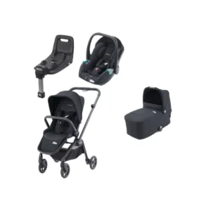 Recaro Sadena & Avan 8 Piece Travel System Bundle - Black/Matte Black